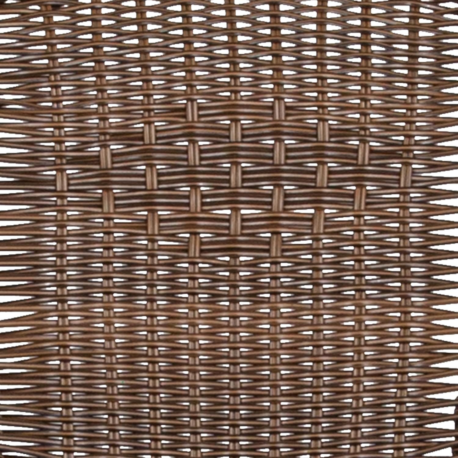 Flash Furniture Lila 28'' Square Glass Metal Table with Dark Brown Rattan Edging and 4 Dark Brown Rattan Stack Chairs
