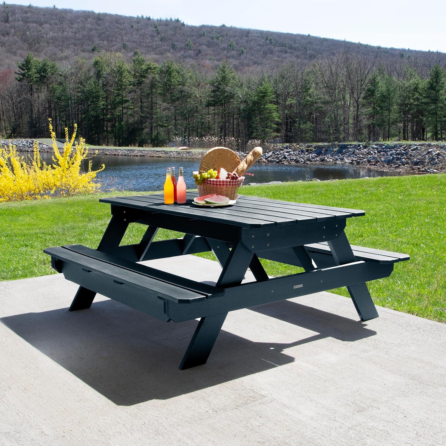 Highwood Hometown Picnic Table, 6 Foot, Federal Blue