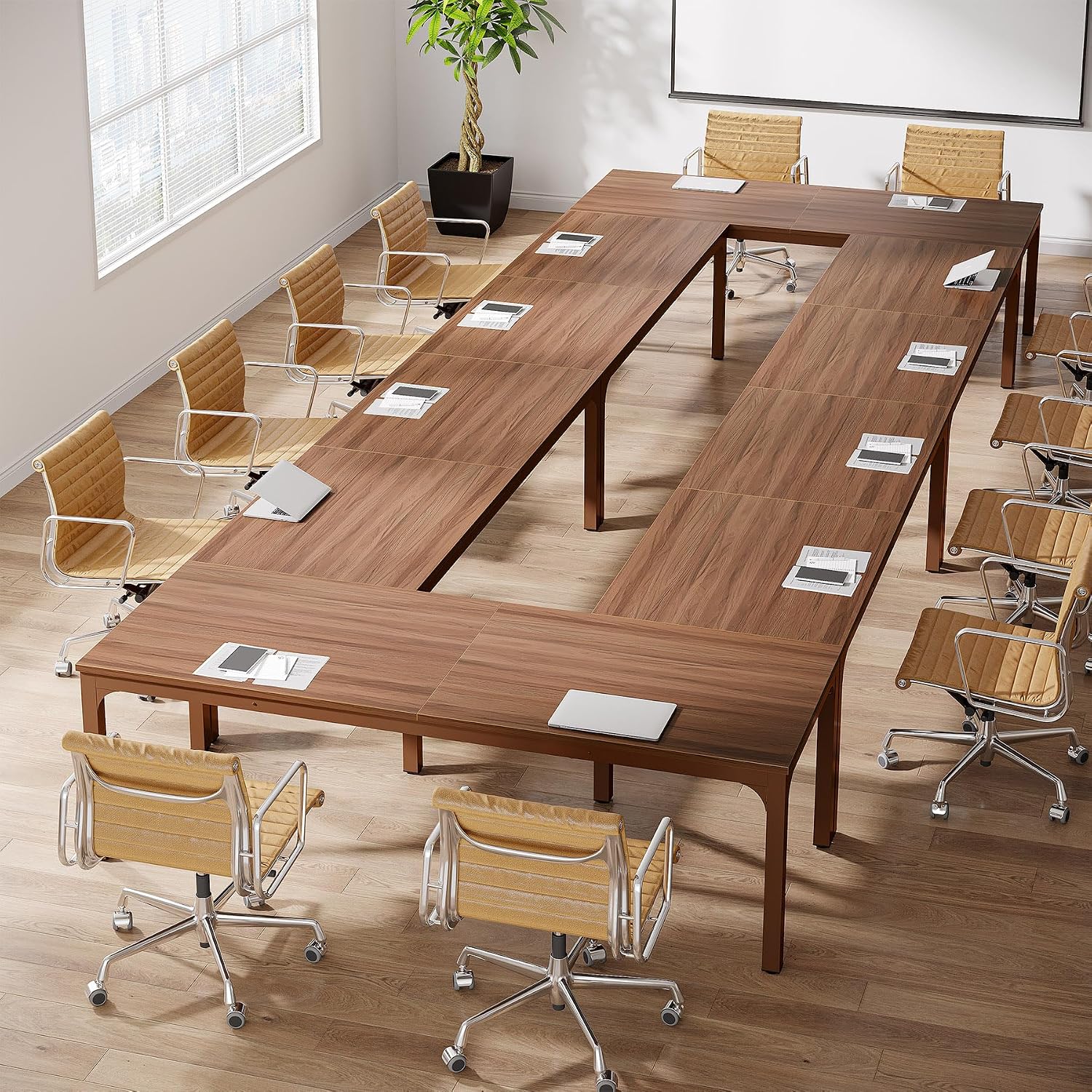 Tribesigns 6.5FT Conference Table, 78.7-Inch Rectangle Meeting Seminar Table, Large Business Tables for 6-8 People (Only Table)
