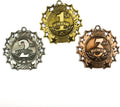 All Quality 1st 2nd 3rd Place Ten Star Award Medals - 3 Piece Set (Gold, Silver, Bronze) Includes Neck Ribbon