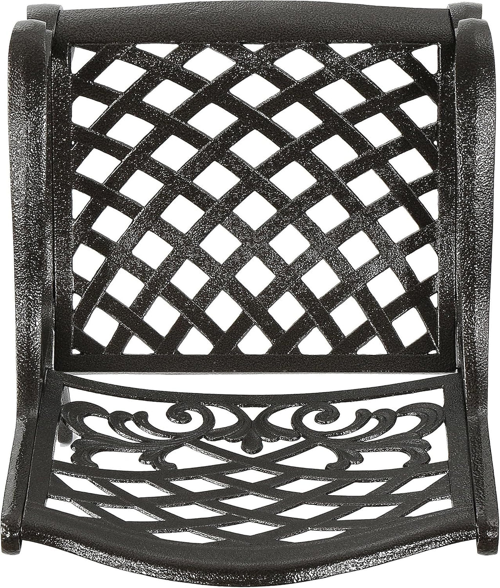 Christopher Knight Home Hallandale Outdoor Sarasota Cast Aluminum Rectangular Dining Set, 7-Pcs Set, Hammered Bronze