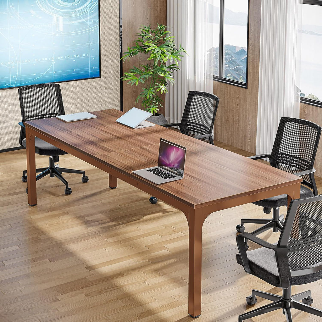 Tribesigns 6.5FT Conference Table, 78.7-Inch Rectangle Meeting Seminar Table, Large Business Tables for 6-8 People (Only Table)