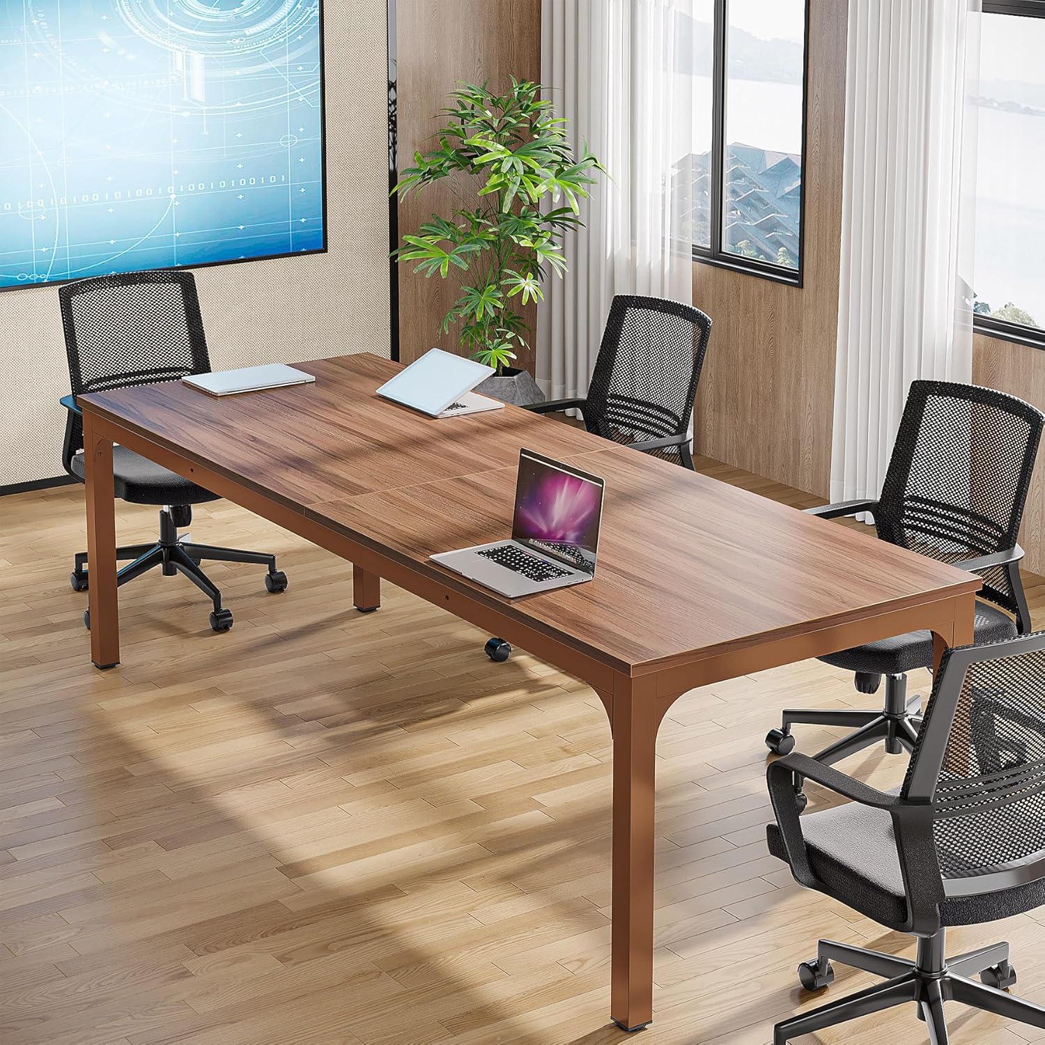 Tribesigns 6.5FT Conference Table, 78.7-Inch Rectangle Meeting Seminar Table, Large Business Tables for 6-8 People (Only Table)