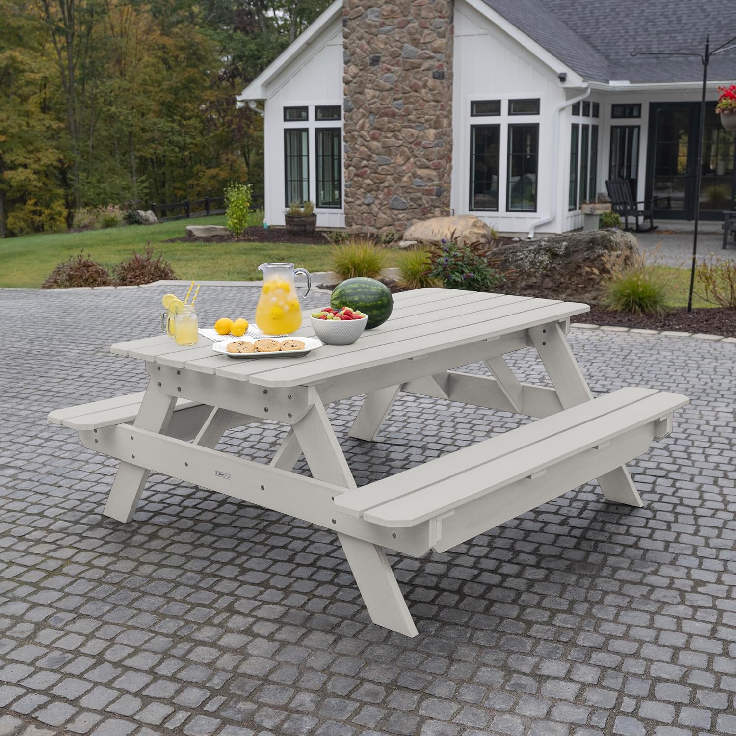 Highwood Hometown Picnic Table, 6 Foot, Harbor Gray