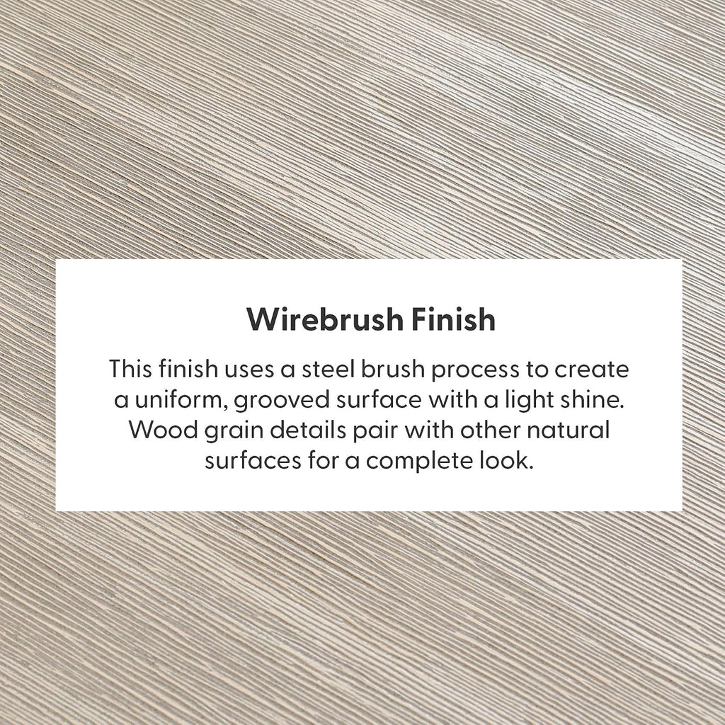 Plank+Beam 72 Inch Modern Solid Wood Dining Table - Solid Pine, Wirebrush Finish, Seats 6, Non-Toxic Finish, Easy Assembly, for Kitchen or Office, Seashell Wirebrush