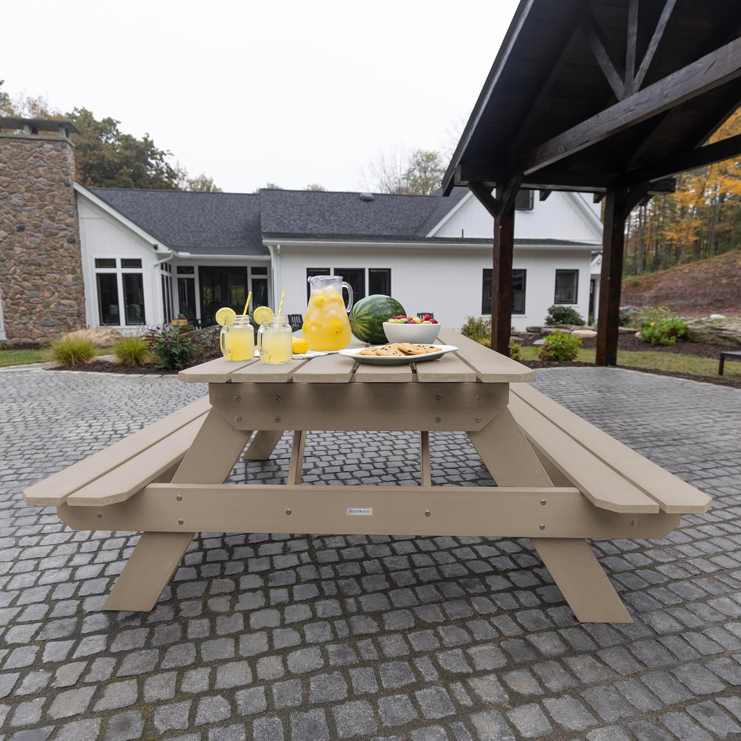 Highwood Hometown Picnic Table, 6 Foot, Woodland Brown