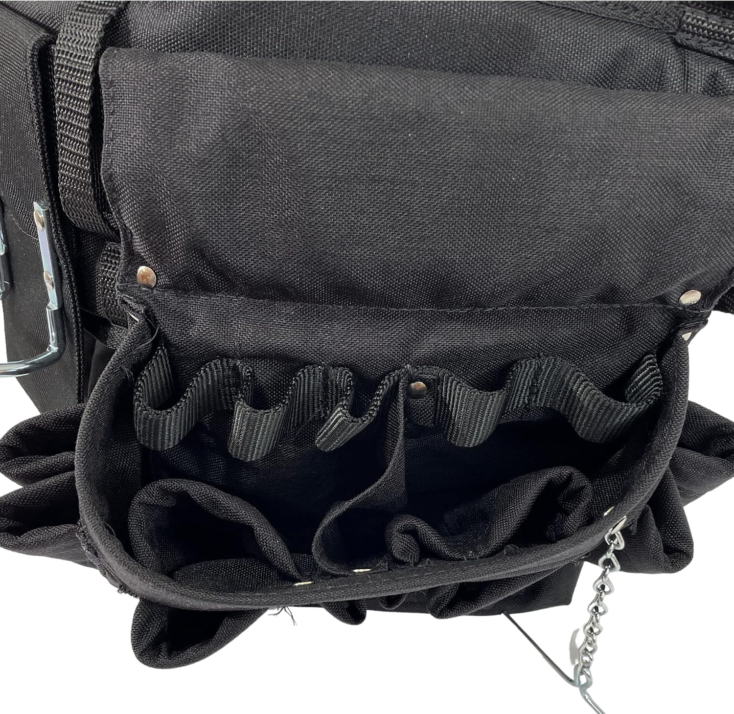 BOULDER BAG Professional Electrician's MAX Combo with Comfort Back Support Tool Belt, Quick Release Buckle, Heavy Duty Work Belt, Black, (Large 33-36 Inches), Made in USA