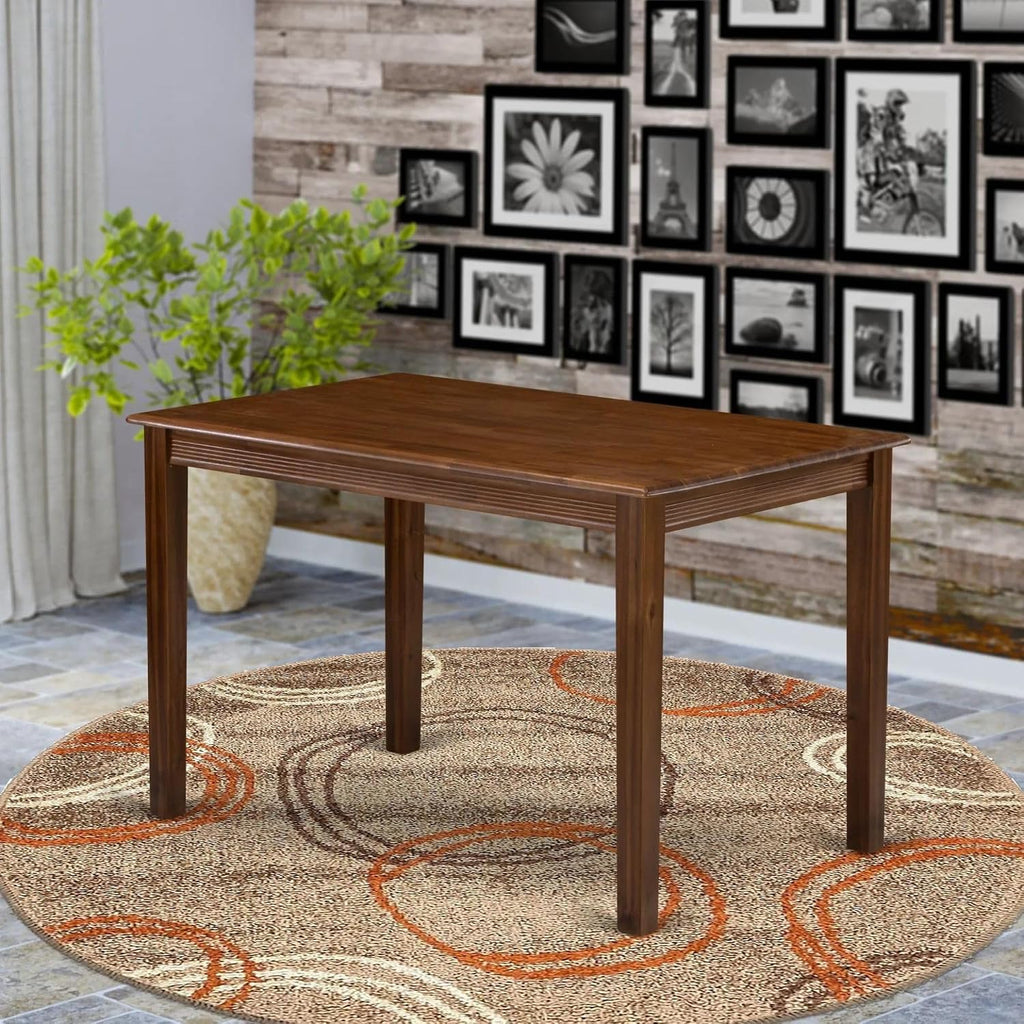 East West Furniture YAT-AWA-T Yarmouth Rectangle Modern Dining Table, 30x48 Inch, Walnut
