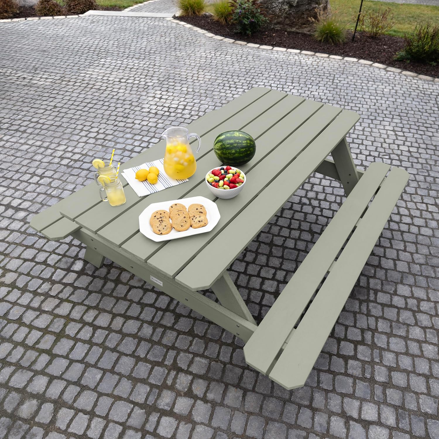 Highwood Hometown Picnic Table, 6 Foot, Eucalyptus