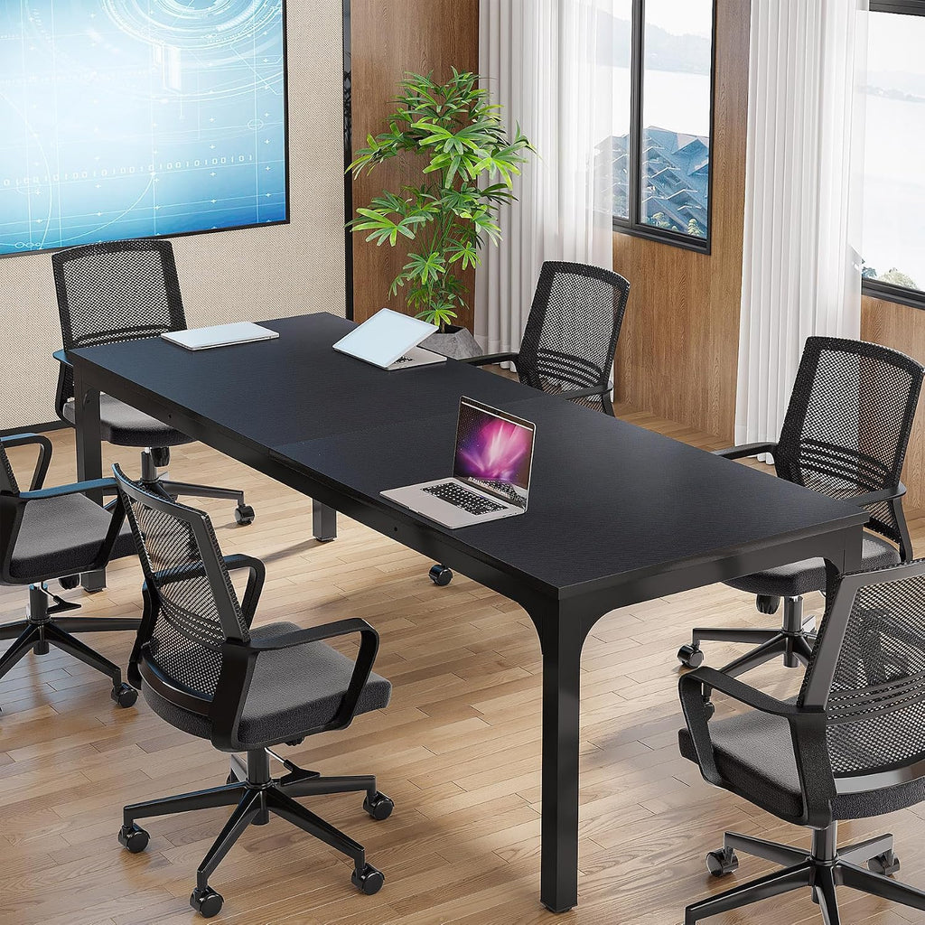 Tribesigns 6.5FT Conference Table, 78.7-Inch Rectangle Meeting Seminar Table, Large Business Tables for 6-8 People (Only Table)