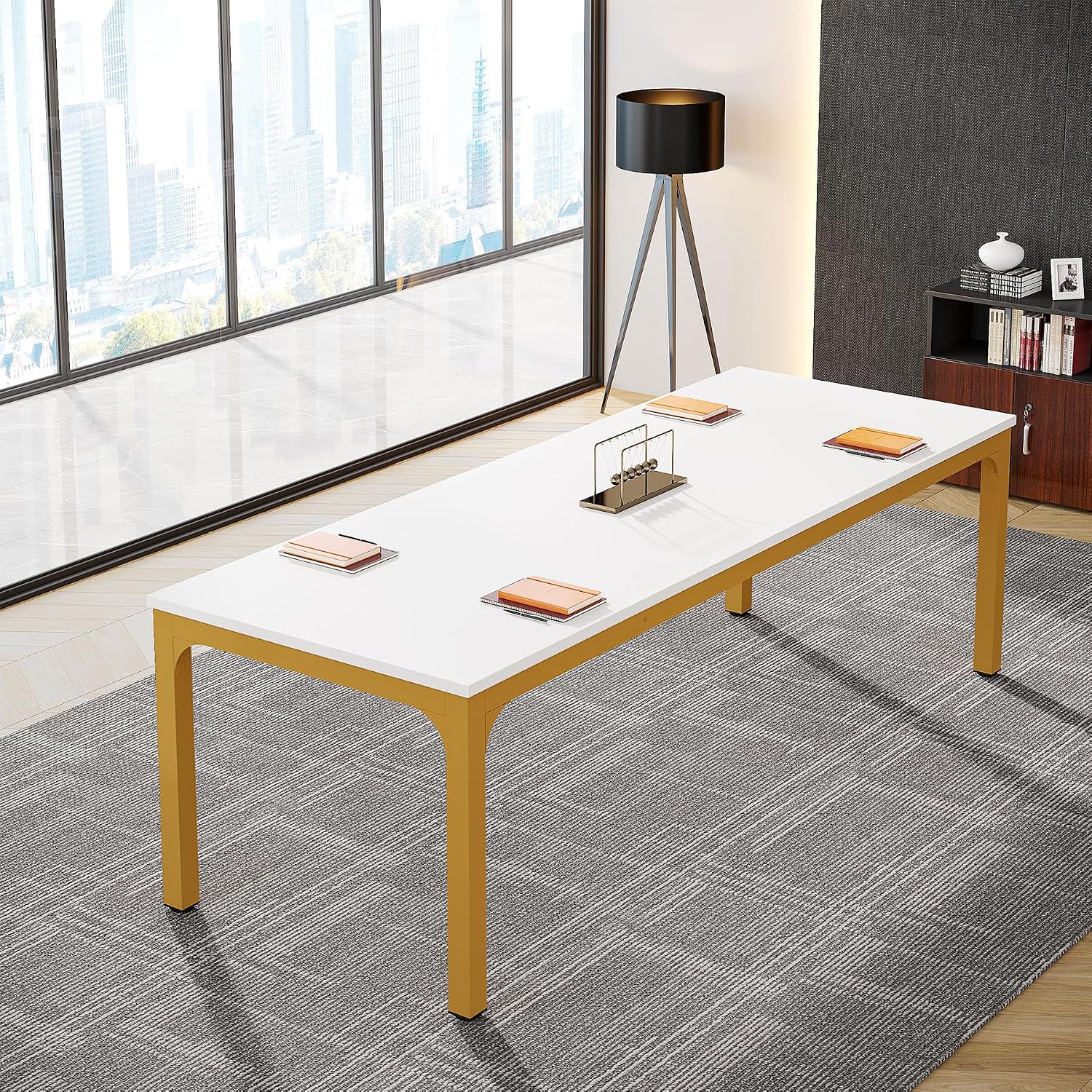 Tribesigns 6.5FT Conference Table, 78.7-Inch Rectangle Meeting Seminar Table, Large Business Tables for 6-8 People (Only Table)