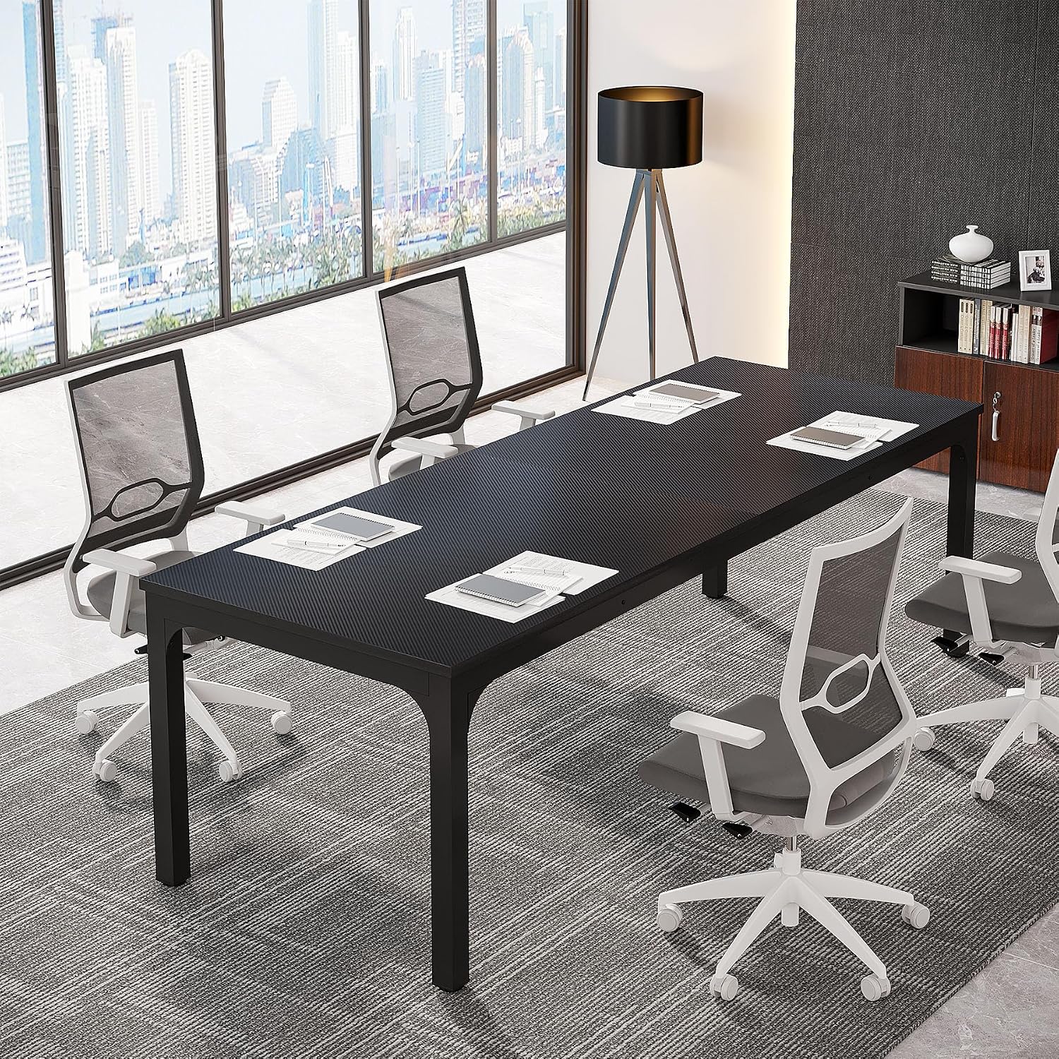 Tribesigns 6.5FT Conference Table, 78.7-Inch Rectangle Meeting Seminar Table, Large Business Tables for 6-8 People (Only Table)