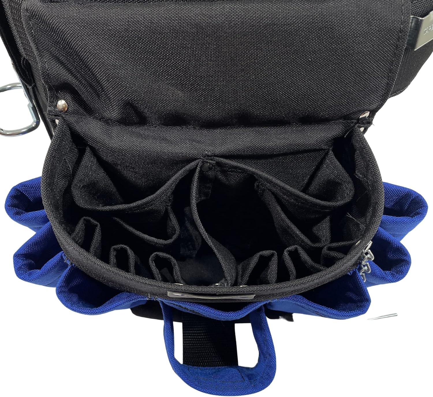 BOULDER BAG Ultimate Electrician's MAX Combo with Comfort Back Support Tool Belt, Leather Belt Buckle, Heavy Duty Work Belt, Blue, (Large 33-436 Inch Waist), Tool Belt Made in USA