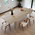 Extendable Dining Table for 6-10 Person, 55' to 86' Modern Dining Room Table, Rectangular Kitchen Table, Oak