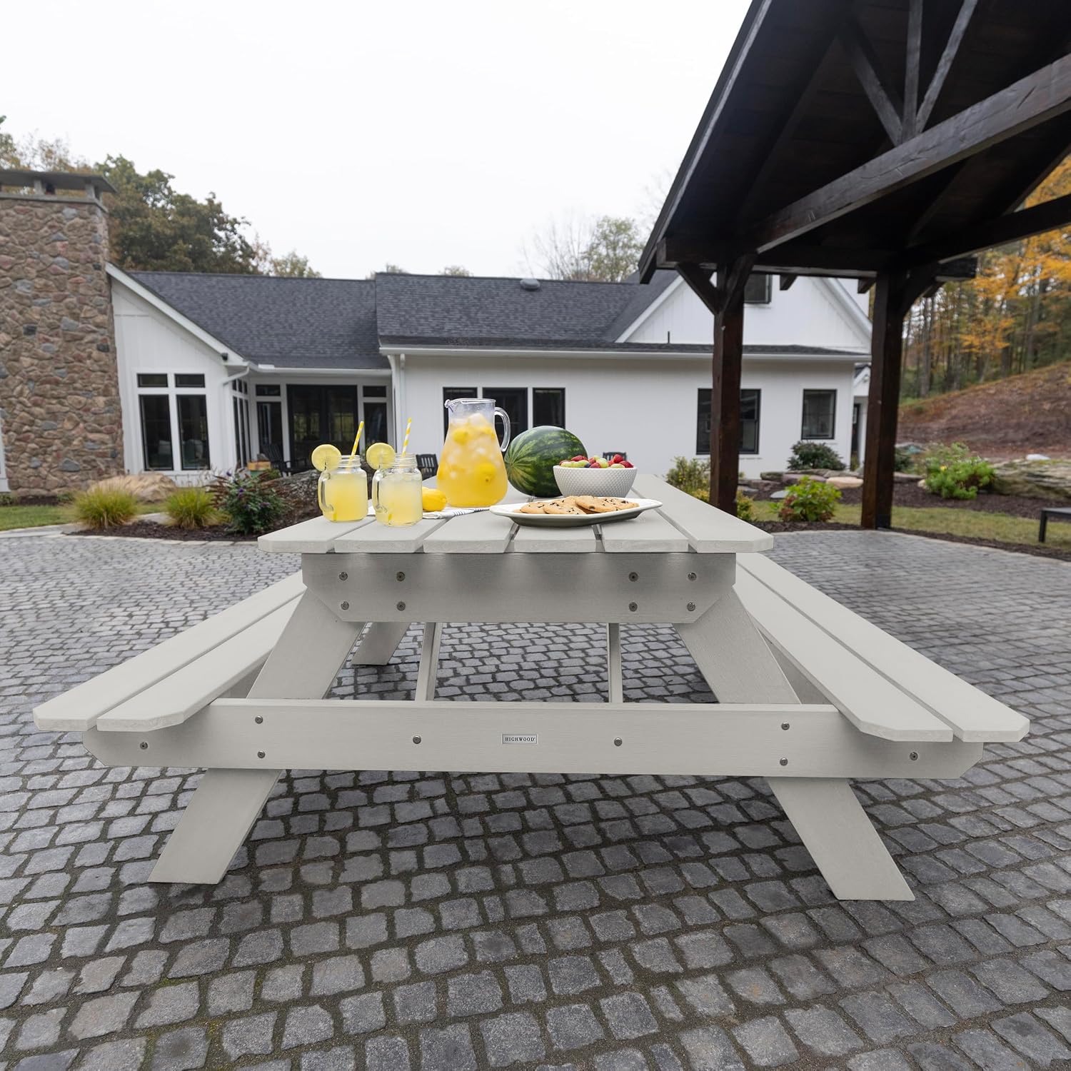 Highwood Hometown Picnic Table, 6 Foot, Harbor Gray