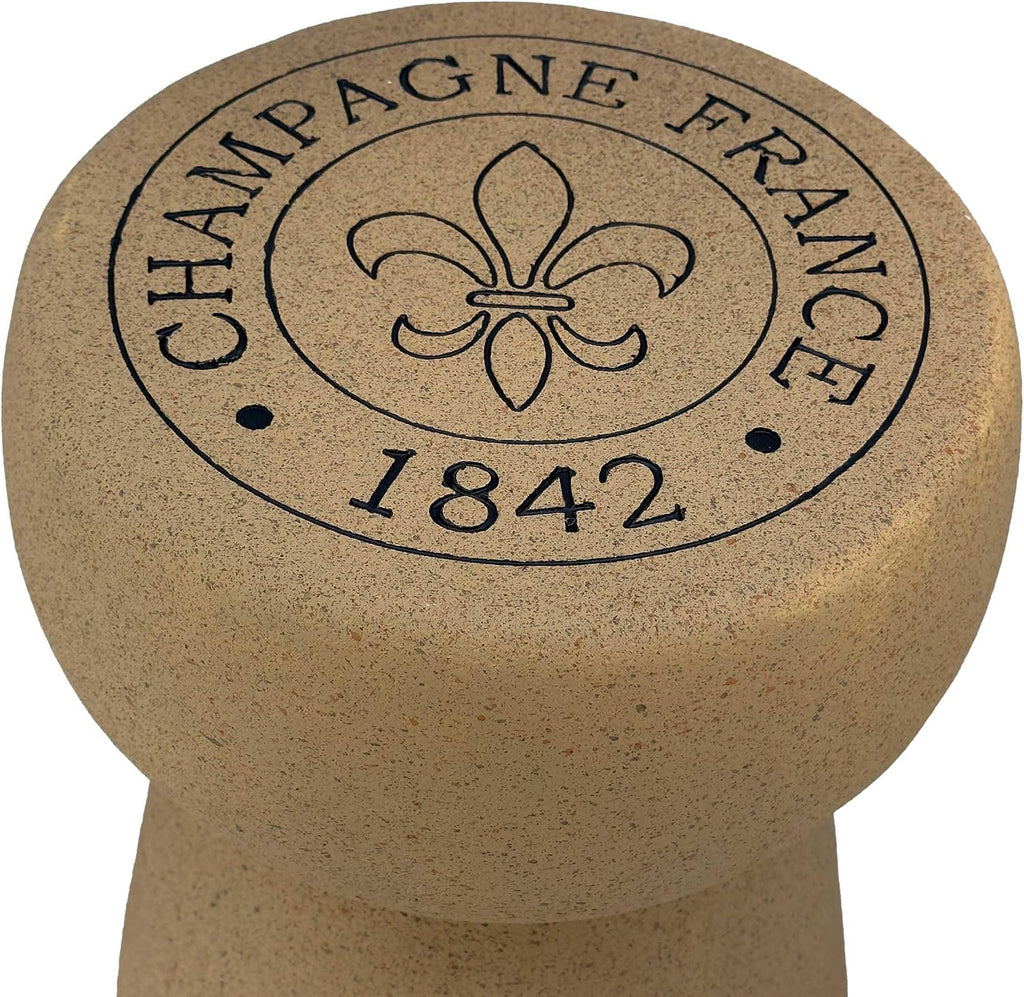 Galt International 18' Champagne Cork Stool Side Table | Sparkling Wine Cork Accent Table Cute Fantasy Fun Eclectic Home Decor Resin