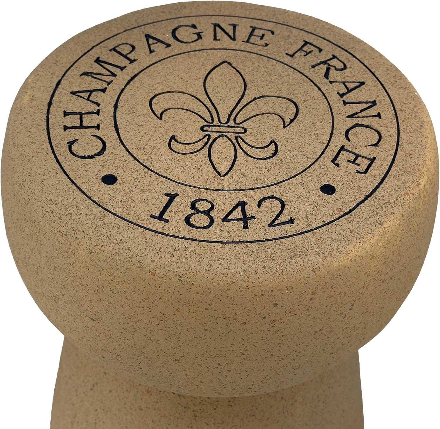 Galt International 18' Champagne Cork Stool Side Table | Sparkling Wine Cork Accent Table Cute Fantasy Fun Eclectic Home Decor Resin