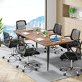 Tribesigns 6ft Conference Table for 6, Modern Conference Room Table with Metal Legs, Rectangular Meeting BoardroomTable for Office, Breakroom, Seminar, Podcast