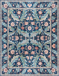 Gertmenian Indoor Boho Area Rug | Home Decor for Entryway, Bedroom, Living Room, Office, Kitchen | Non Slip, Soft, Printed Accent Rugs | Altair, Navy, 8x10 Large, 24513
