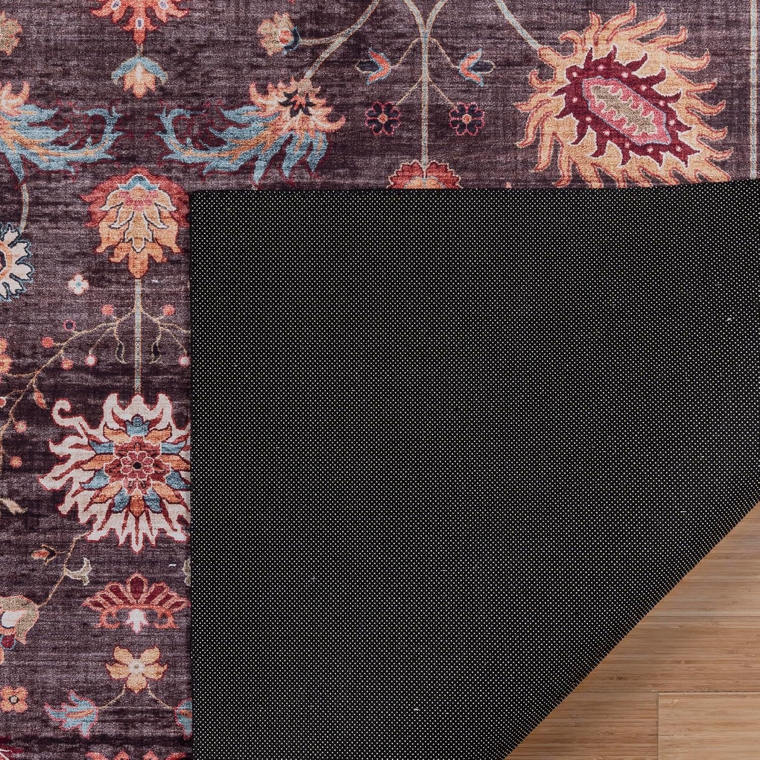 Gertmenian Indoor Boho Area Rug - 8x10 Large, Non Slip, Super Strong, Ideal for High Traffic Areas in Bedroom, Living Room, Kitchen - Cullen, Brown, 28928