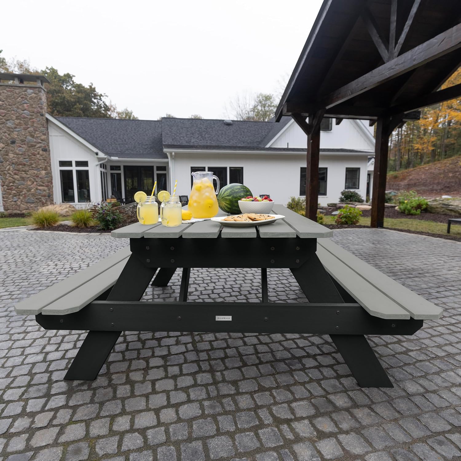 Highwood Hometown Picnic Table, 6 Foot, Flint