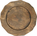 Elegant Hammered Metal Charger Plate with Scallop Edge (Set of 4)