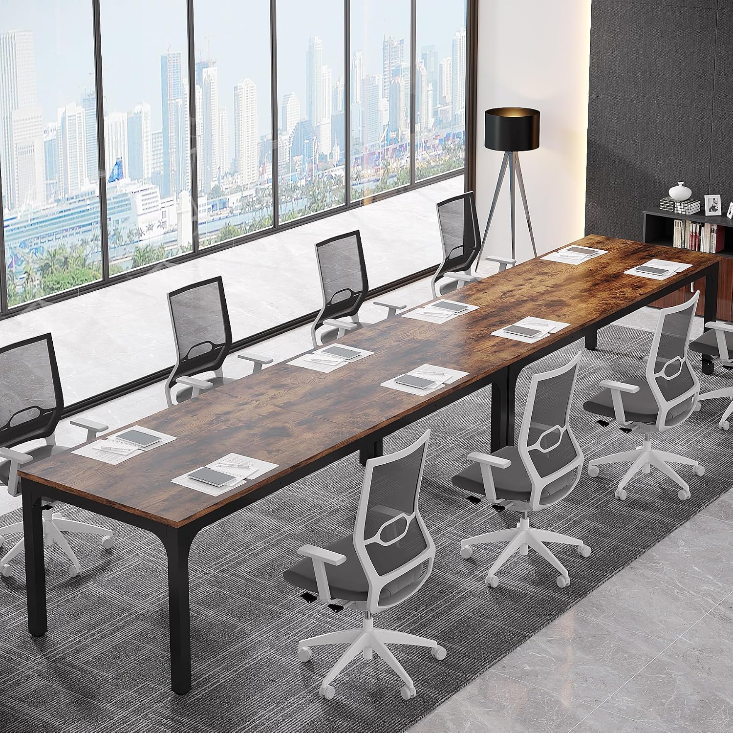 Tribesigns 6.5FT Conference Table, 78.7-Inch Rectangle Meeting Seminar Table, Large Business Tables for 6-8 People (Only Table)
