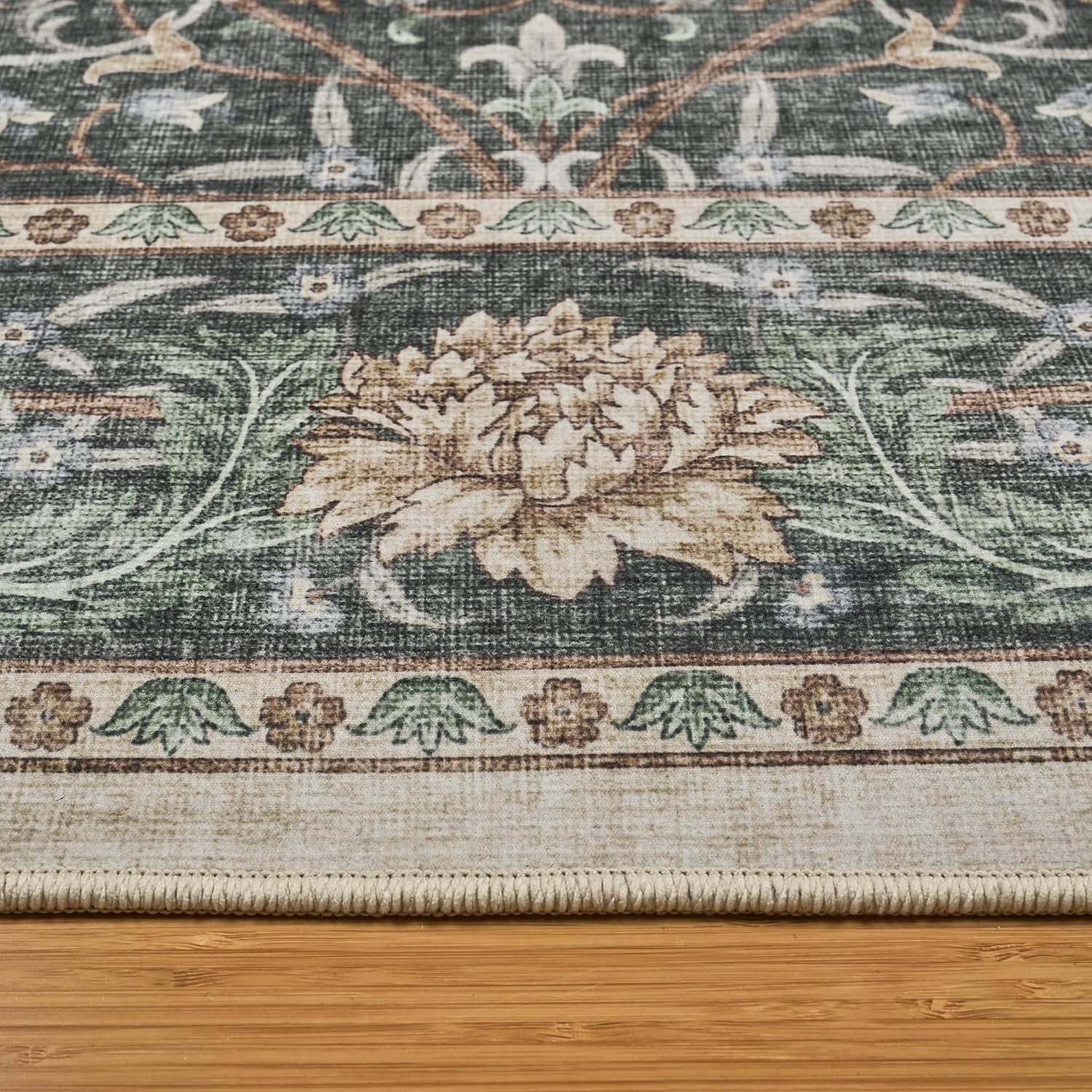 Gertmenian Indoor Easy-Care & Washable Area Rug – 8x10 Large, Ideal for High Traffic Areas in Living Room, Bedroom, Entryway – Bohdi Green, 25968