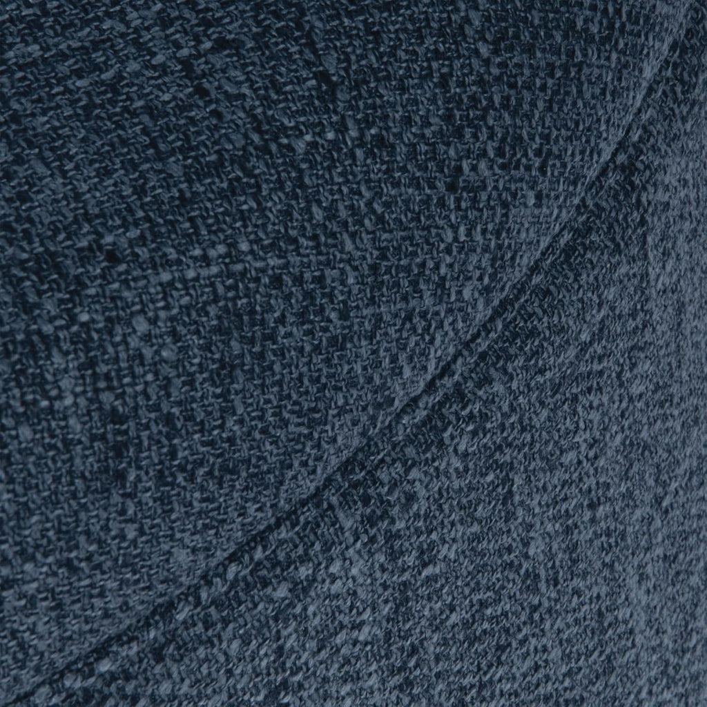 HomePop Round Storage Ottoman - Textured Navy