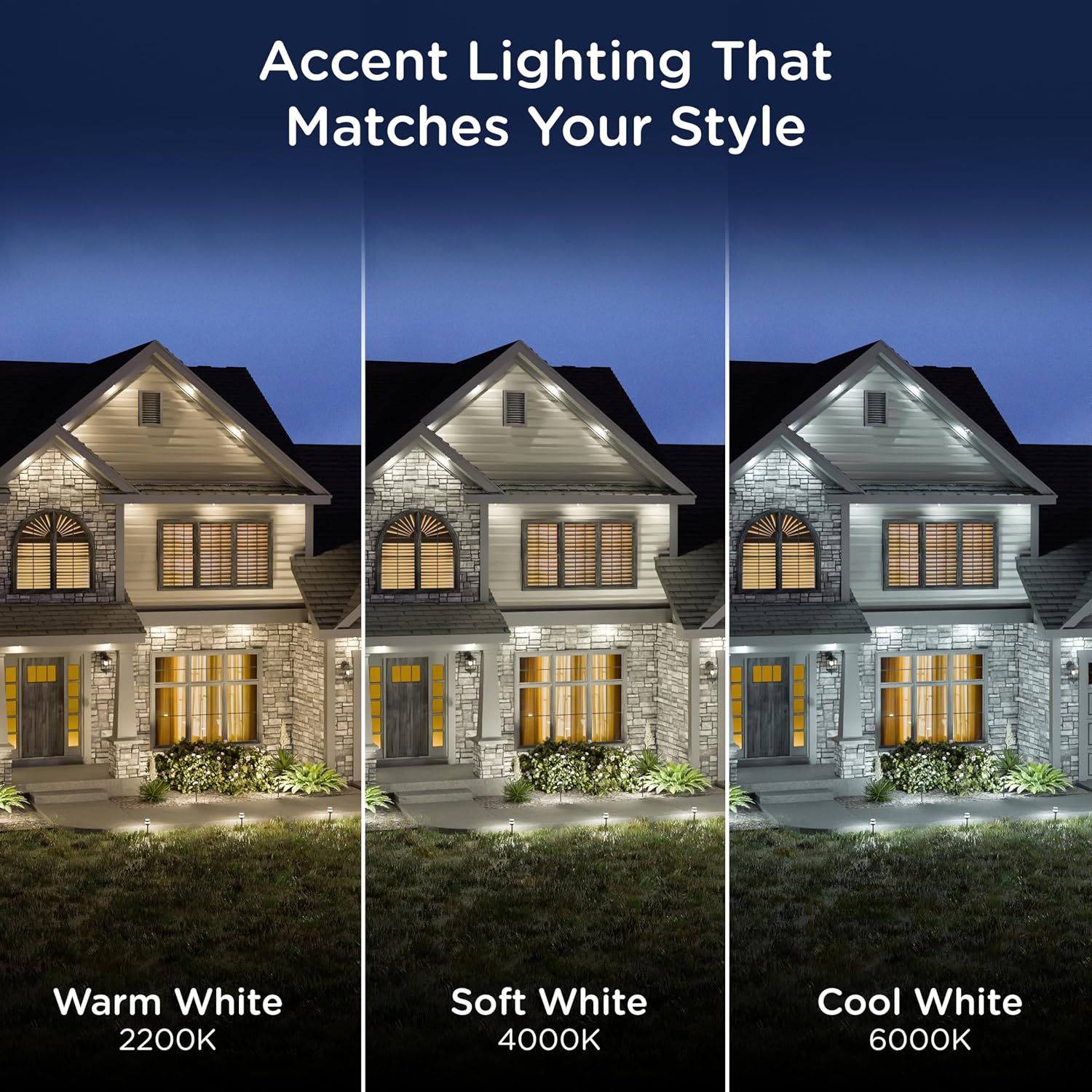 Enbrighten Eternity Accent Permanent Outdoor Lights, 100ft with 24 RGBWIC LED Lights, App‑Controlled, Cuttable, Christmas, Accent & Year‑Round Eave Lighting, Works with Alexa & Google Home, 85714