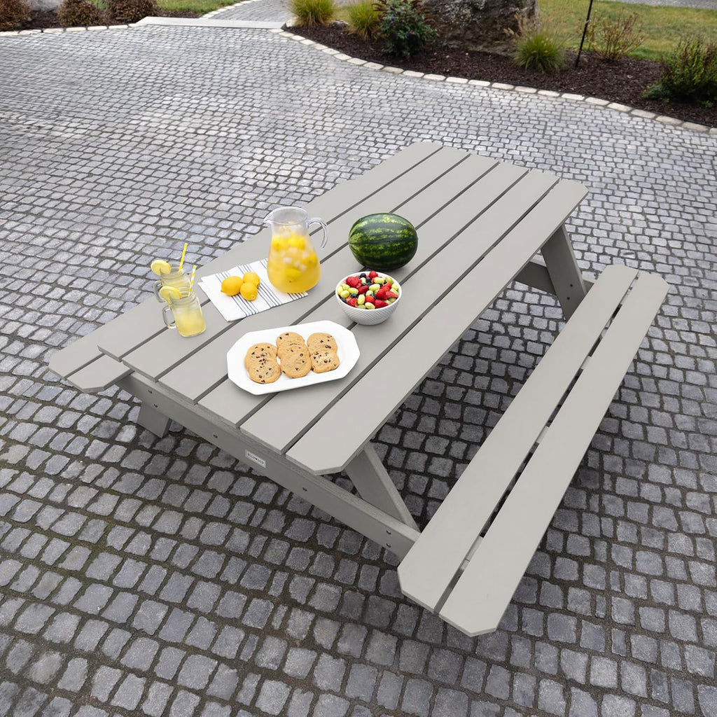 Highwood Hometown Picnic Table, 6 Foot, Harbor Gray