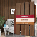 Avana Acoustic Wood Wall Panels – 93.2x11.25 Inch Panels – Fits 94x12 Layout – Rustic Walnut Acoustic Panels 4 PCs –Wall Panels For Interior Wall Decor For Homes, Offices – Durable Wood Panel For Wall