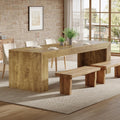Tribesigns Extra Long Dining Table for 6-8 People, 78.7-Inch Rectangular Kitchen Table with Wooden Tabletop and Legs for Kitchen, Dining Room, Living Room, Heavy Duty, Brown
