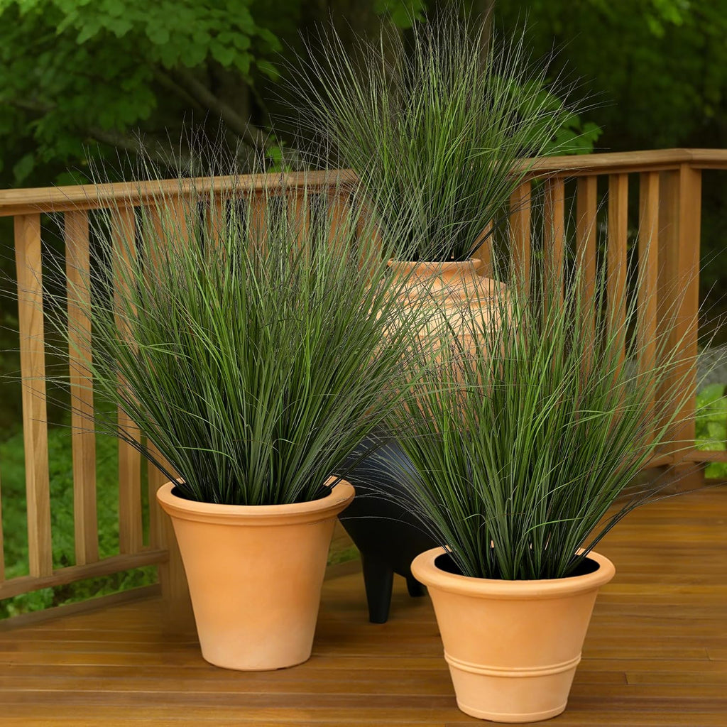 48PCS Fake Plants Artificial Wheat Grass Greenery Plastic Plants Fake Grass Artificial Plants for Outdoor Decor Artificial Grass Plant with Greenery Stems for Indoor Home Decoration 26.4'