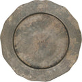 Elegant Hammered Metal Charger Plate with Scallop Edge (Set of 4)