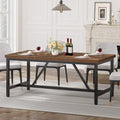 YITAHOME 70.8' Large Kitchen Dining Room Table for 6-8 People, Rustic Brown Farmhouse Industrial Wood Style Rectangle Apartment Dinning Room Dinette Tables for Eating Dinner