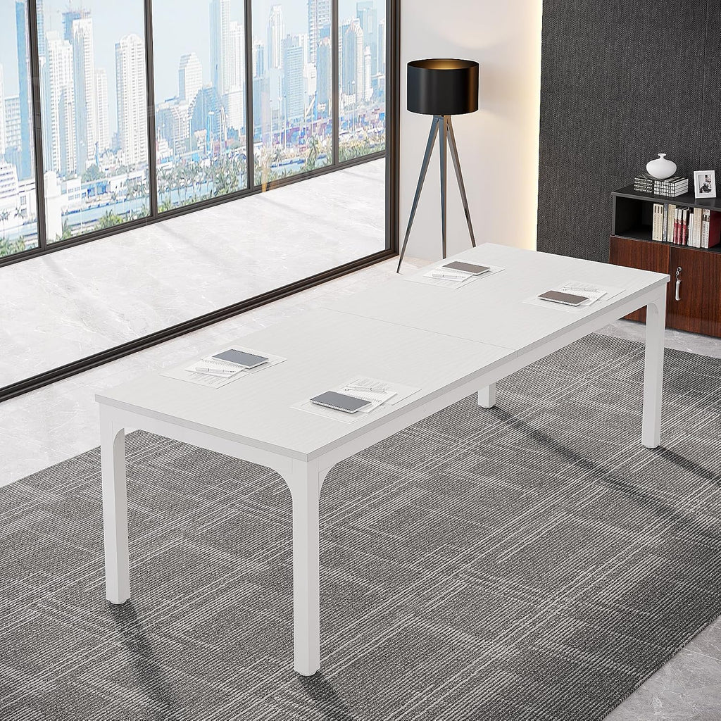 Tribesigns 6.5FT Conference Table, 78.7-Inch Rectangle Meeting Seminar Table, Large Business Tables for 6-8 People (Only Table)
