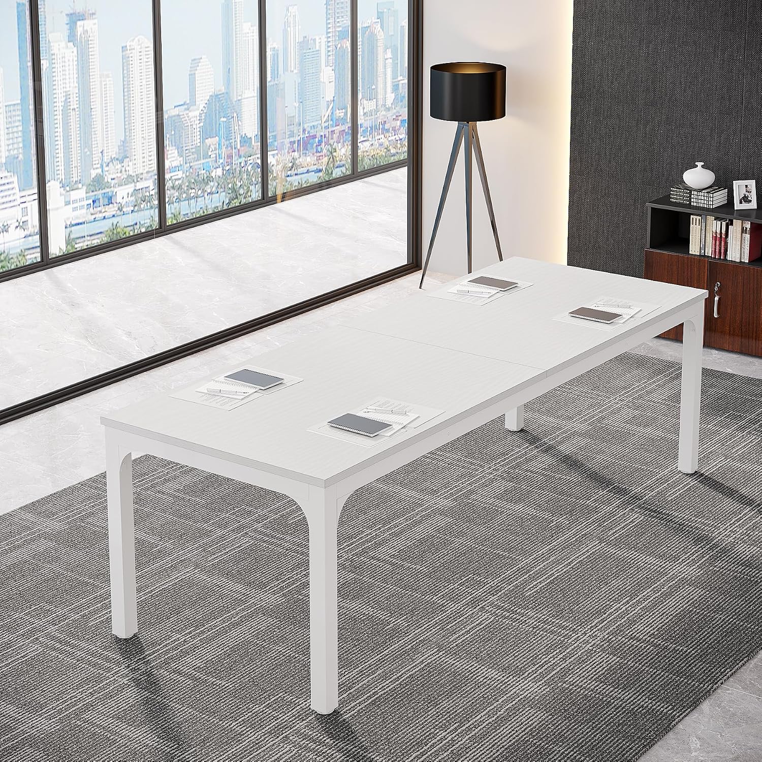 Tribesigns 6.5FT Conference Table, 78.7-Inch Rectangle Meeting Seminar Table, Large Business Tables for 6-8 People (Only Table)