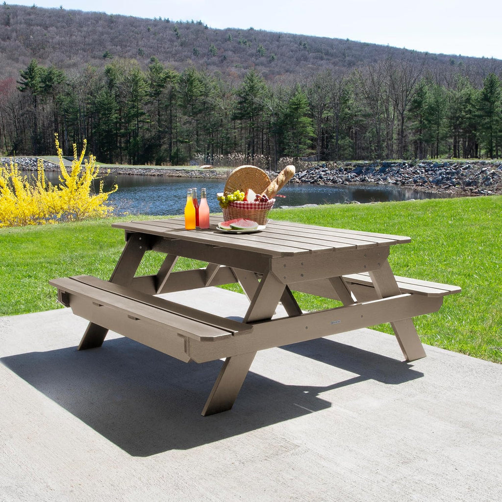 Highwood Hometown Picnic Table, 6 Foot, Woodland Brown