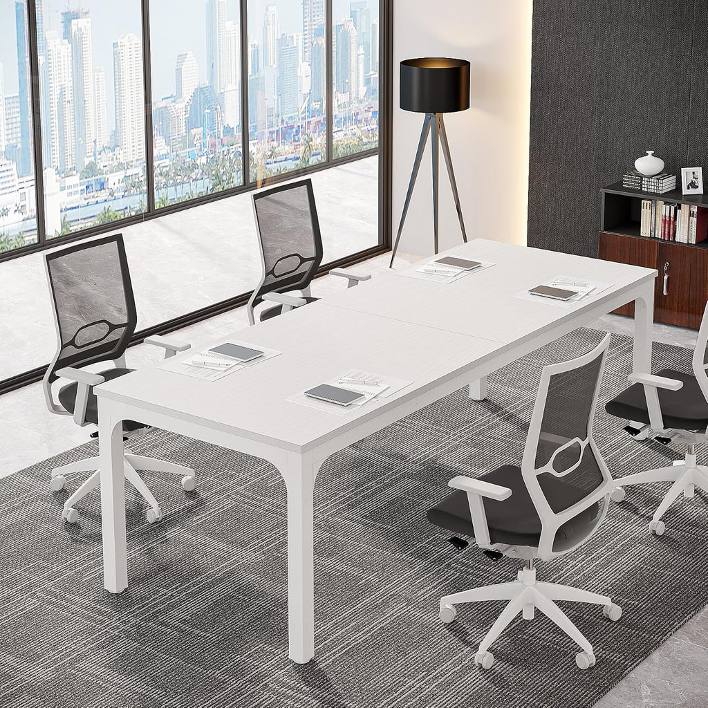 Tribesigns 6.5FT Conference Table, 78.7-Inch Rectangle Meeting Seminar Table, Large Business Tables for 6-8 People (Only Table)