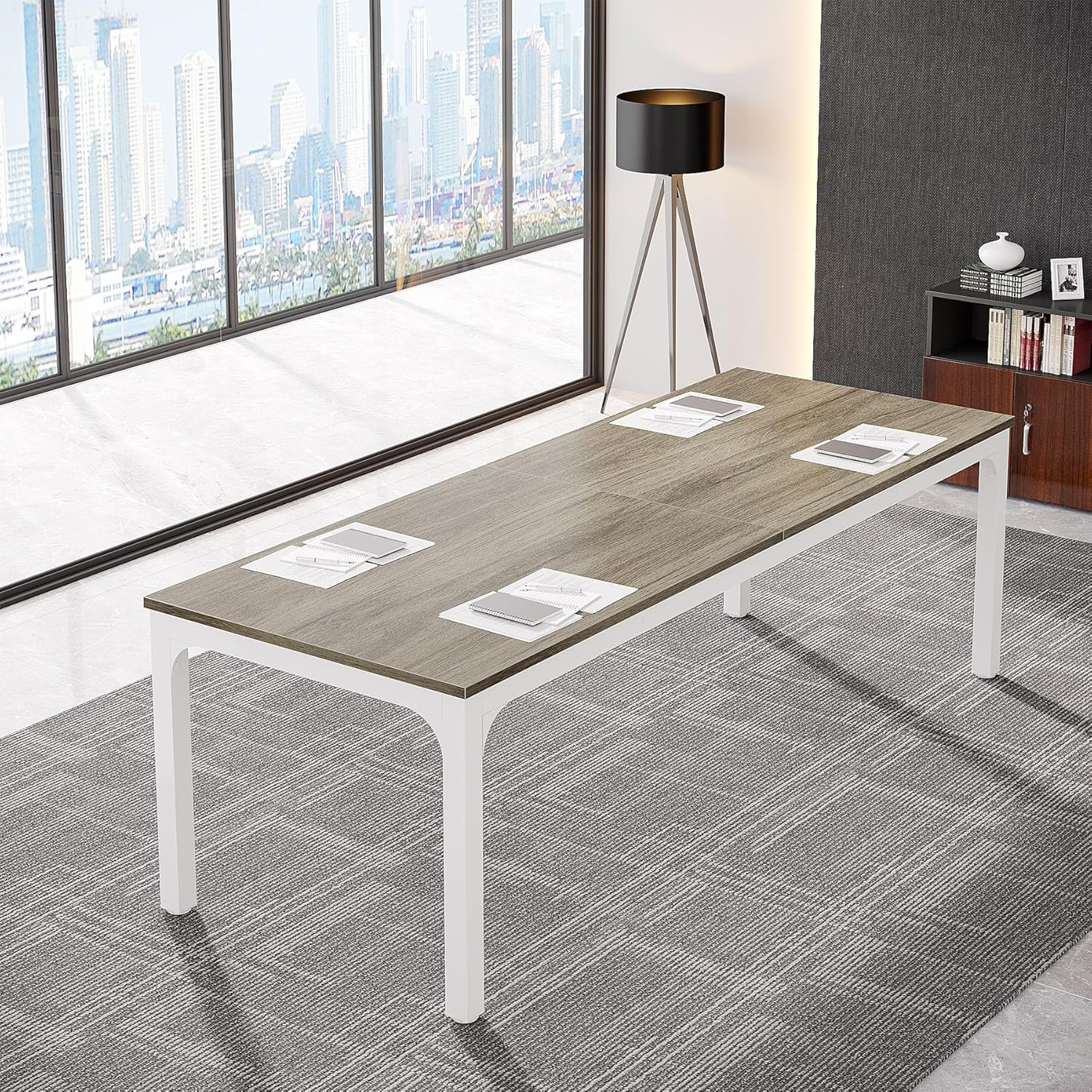 Tribesigns 6.5FT Conference Table, 78.7-Inch Rectangle Meeting Seminar Table, Large Business Tables for 6-8 People (Only Table)