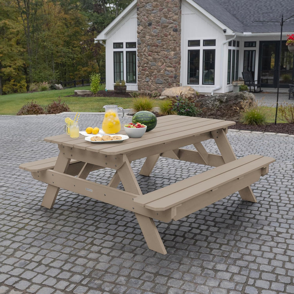 Highwood Hometown Picnic Table, 6 Foot, Woodland Brown