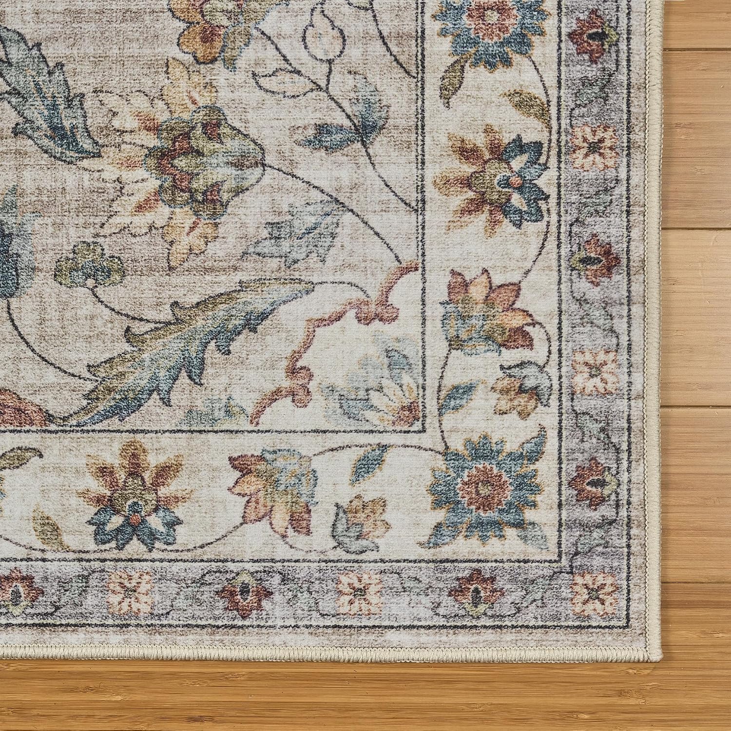 Gertmenian Indoor Easy-Care & Washable Area Rug – 8x10 Large, Ideal for High Traffic Areas in Living Room, Bedroom, Entryway – Candace Beige, 25974