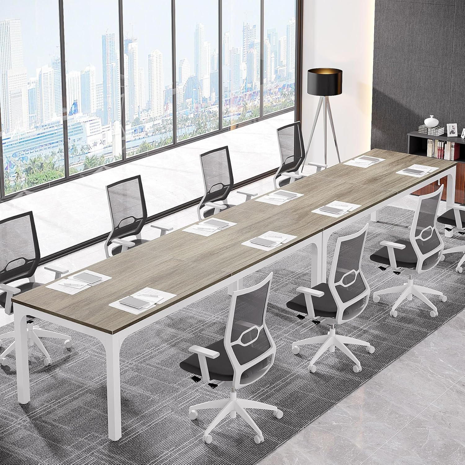 Tribesigns 6.5FT Conference Table, 78.7-Inch Rectangle Meeting Seminar Table, Large Business Tables for 6-8 People (Only Table)