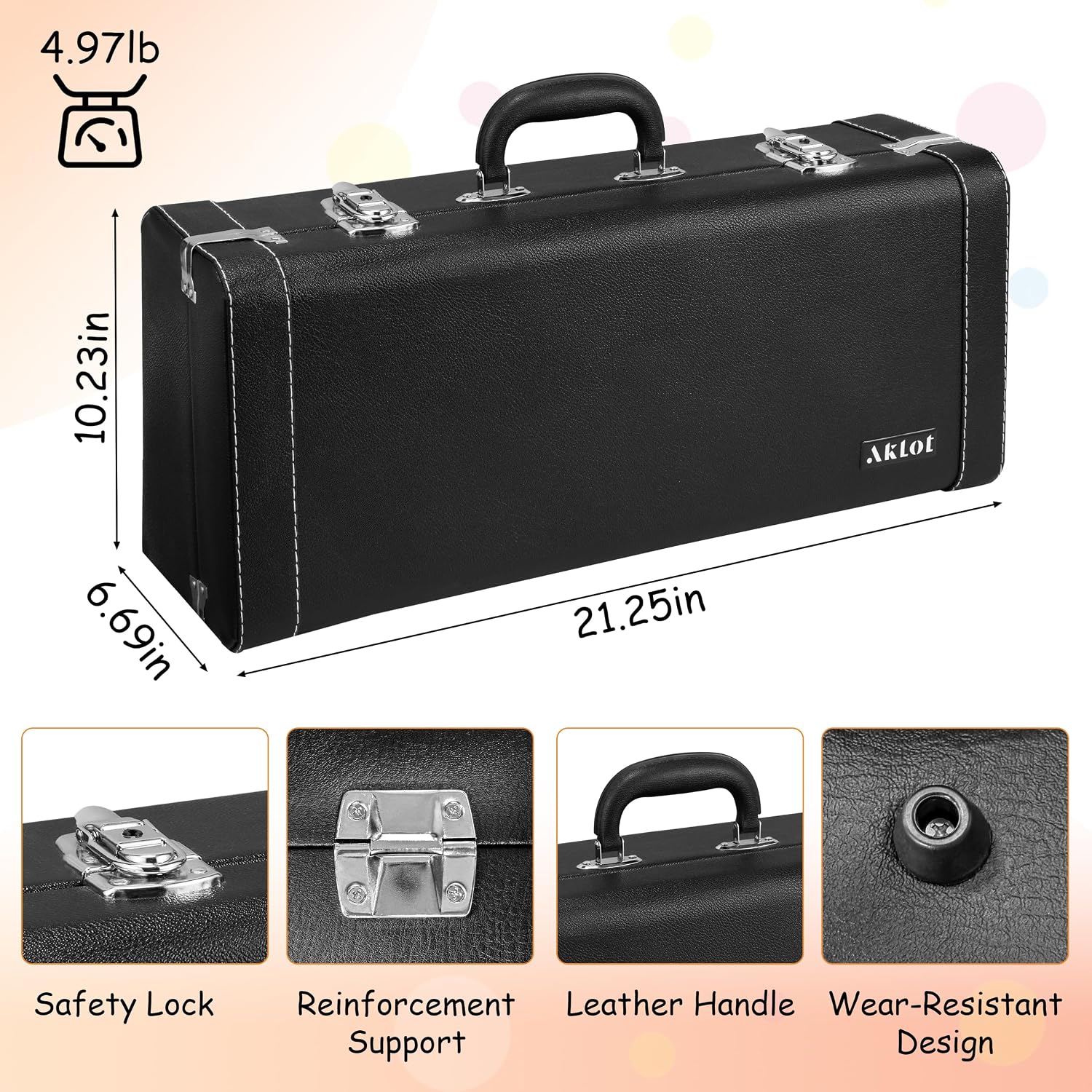 AKLOT Weighted Leadpipe Bb Trumpet: Satin Gold, Mouthpiece Booster, 7C Mouthpiece*2, Beginner & Intermediate Standard Trumpet Instrument, Trompeta Musicales with Hard Case, Lesson Book, Cleaning Kit