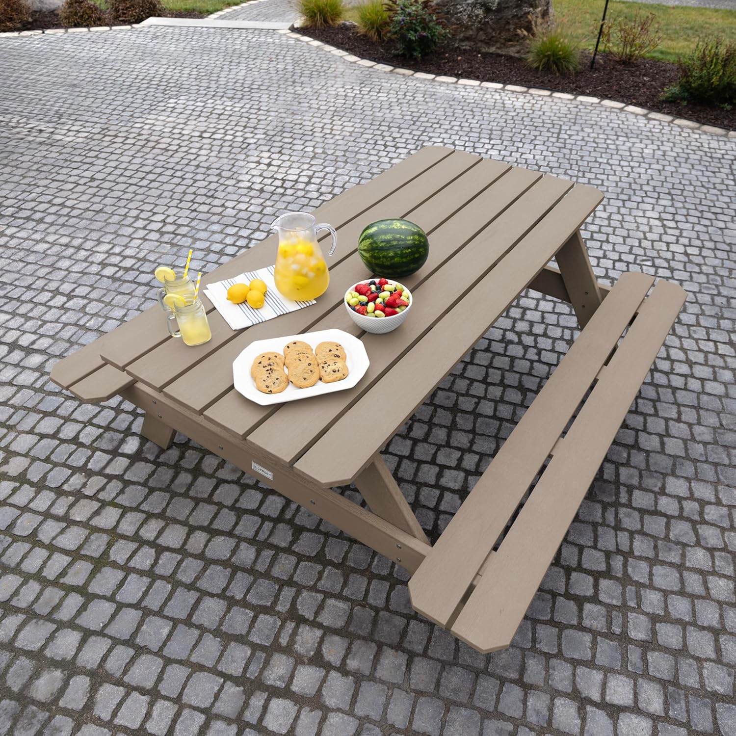 Highwood Hometown Picnic Table, 6 Foot, Woodland Brown