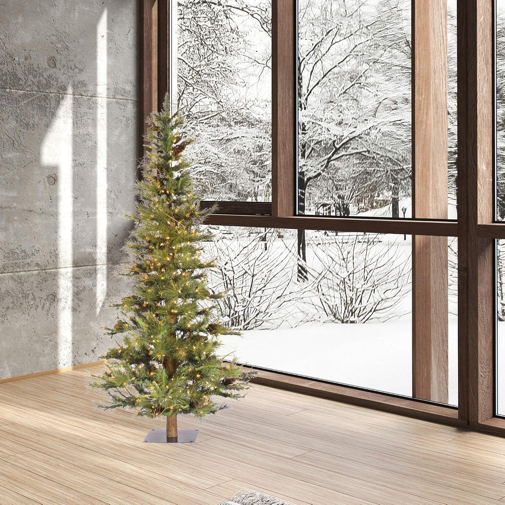 Vickerman 5' Ashland Artificial Christmas Tree - Clear Dura-lit Incandescent Lights - Faux Christmas Tree - Seasonal Indoor Home Decor - Reliable and Durable