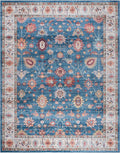 Gertmenian Indoor Boho Accent Rug - 3x5 Small, Non Slip, Super Strong, Ideal for High Traffic Areas in Bedroom, Living Room, Kitchen - Cullen, Blue/Tan, 28930