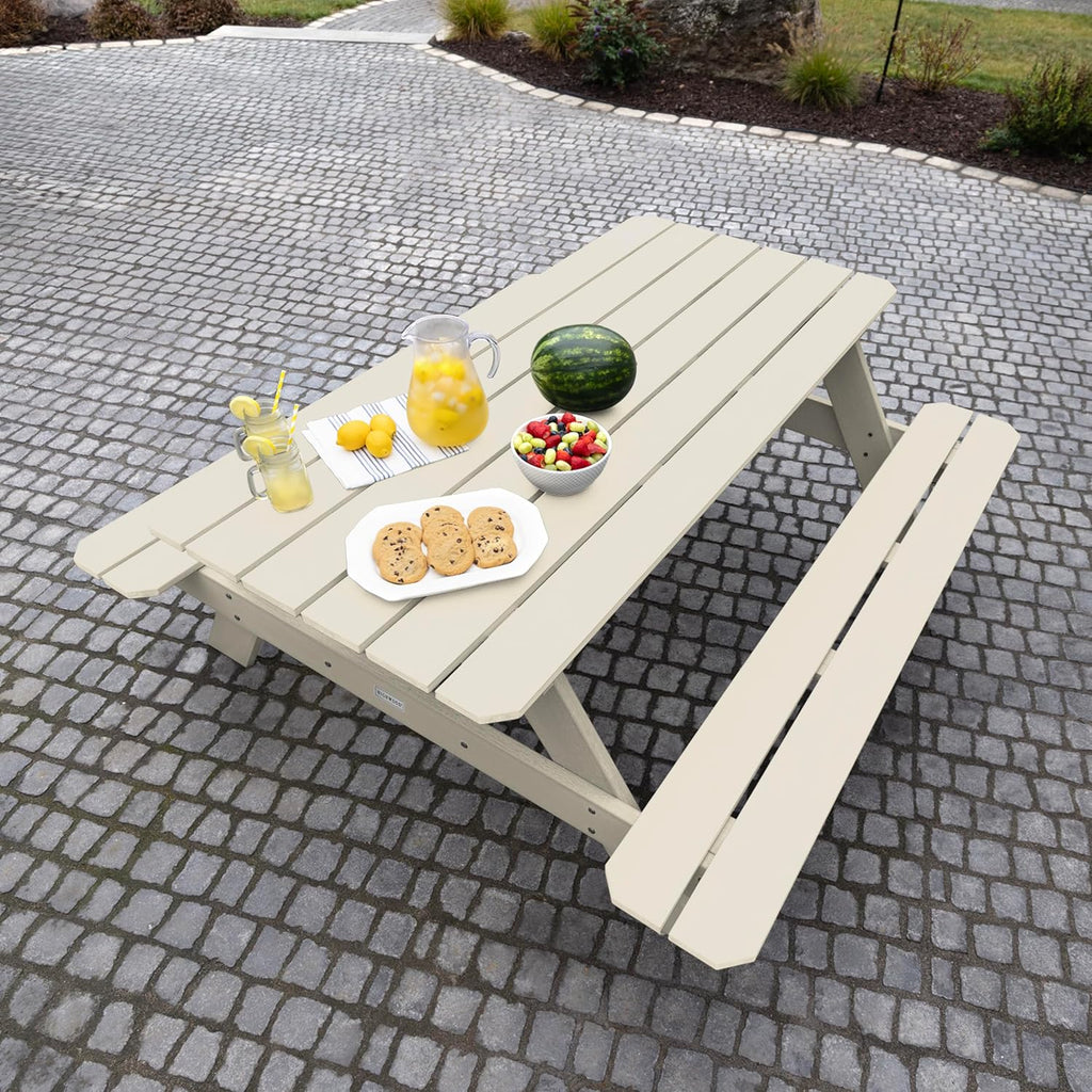 Highwood Hometown Picnic Table, 6 Foot, Whitewash