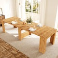 HIPIHOM 17.7'-118' Extendable Dining Table for 2-12 People, Extension Table with Extension Leaves Holder, Space-Saving Extra Long Folding Dining Table for Meeting, Dining Room(Oak Table Only)
